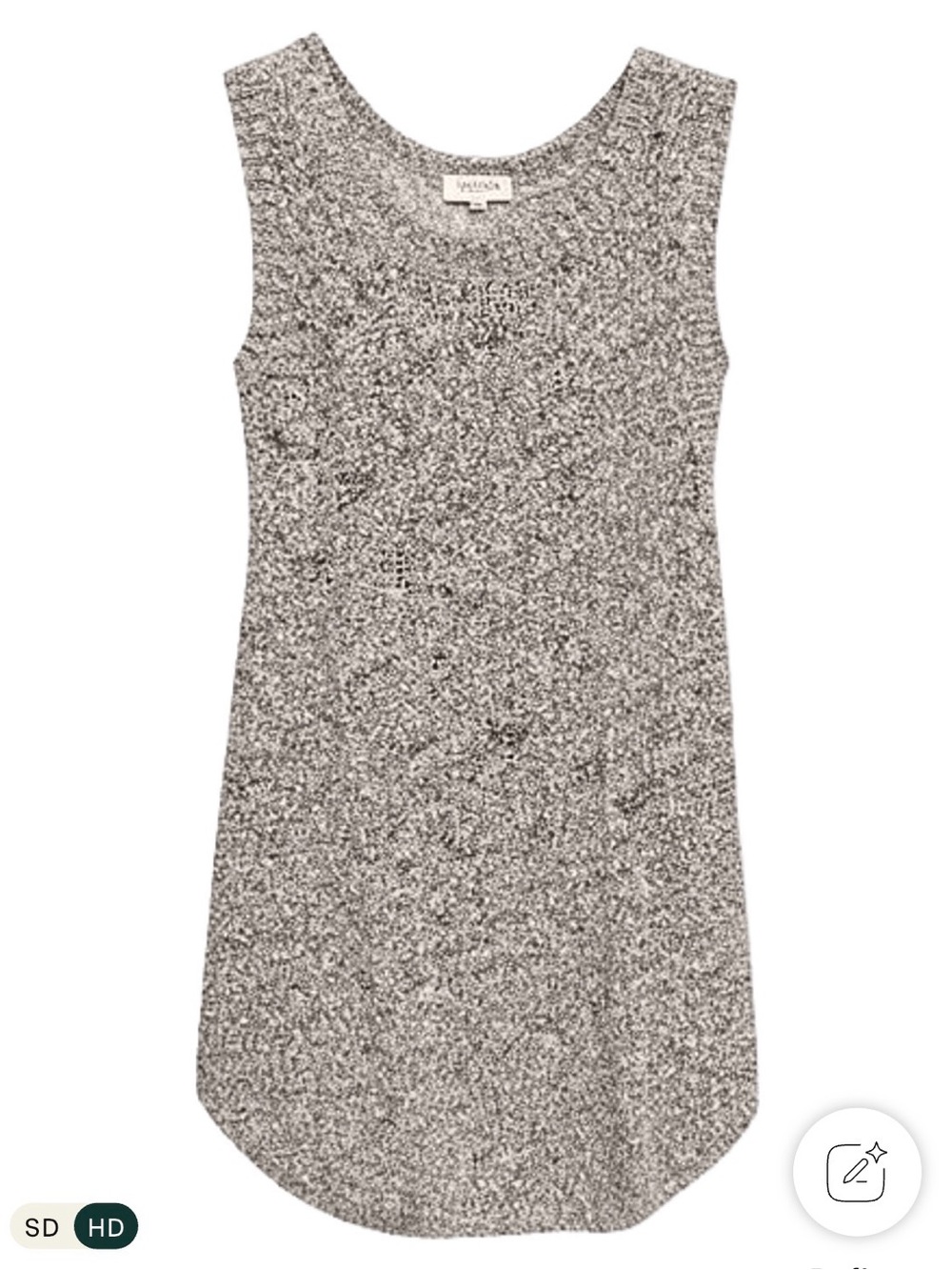 H&M Sleeveless Knit Tank in Gray Speckle